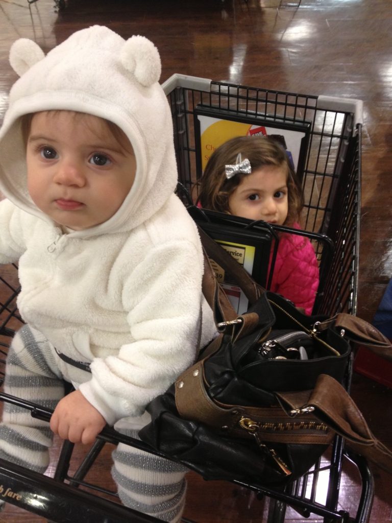 Flashback! Grocery shopping is OUR thing.